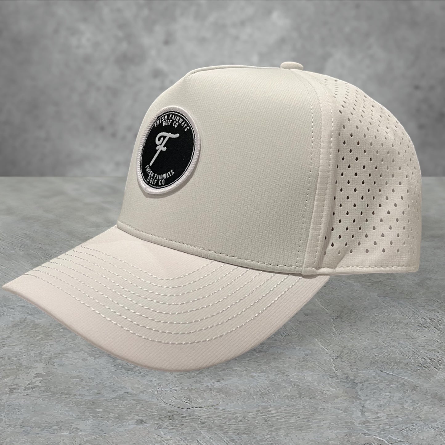 White Fresh Fairways Golf Hat